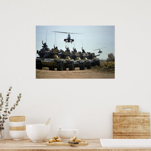 AH-1 Cobras und M60 Pattons Poster (Küche)