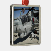AH-1Z Super Cobra-Angriffshubschrauber Silbernes Ornament (Rechts)