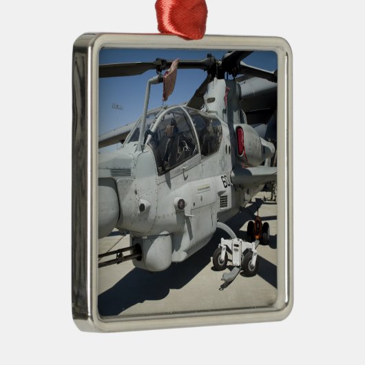 AH-1Z Super Cobra-Angriffshubschrauber Silbernes Ornament (Rechts)