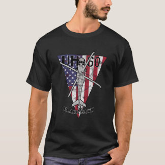 Äh-60 Black Hawk Military Helicopter Patriotic Vin T-Shirt