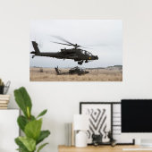 AH-64-Anflüge für den Flugbetrieb Poster (Heimbüro)