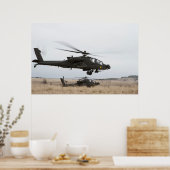 AH-64-Anflüge für den Flugbetrieb Poster (Küche)