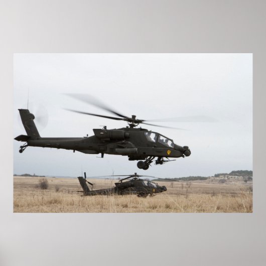 AH-64-Anflüge für den Flugbetrieb Poster (Vorne)