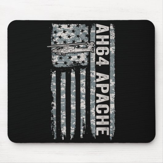 Ah-64 apache american flag helicopter camo apache  mousepad (Vorne)