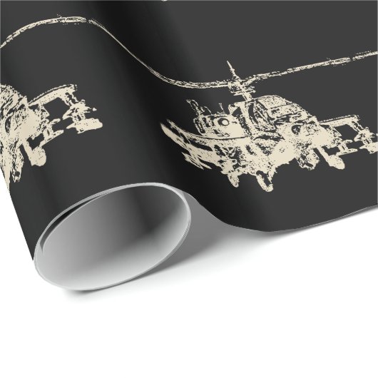 AH-64 Apache Geschenkpapier (Rolleneckpunkt)