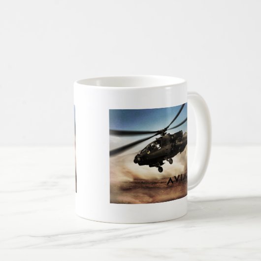 AH-64 Apache-Hubschrauber Kaffeetasse (VorderseiteRechts)