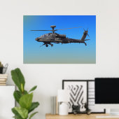 AH-64 Apache-Hubschrauber Poster (Heimbüro)