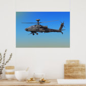 AH-64 Apache-Hubschrauber Poster (Küche)