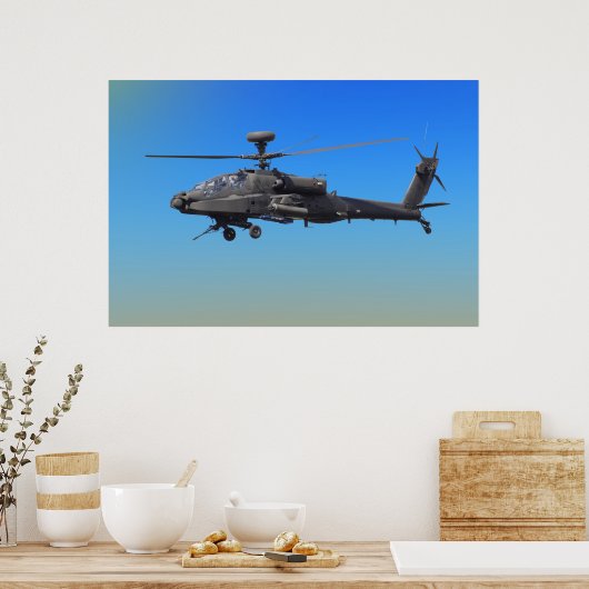 AH-64 Apache-Hubschrauber Poster (Küche)