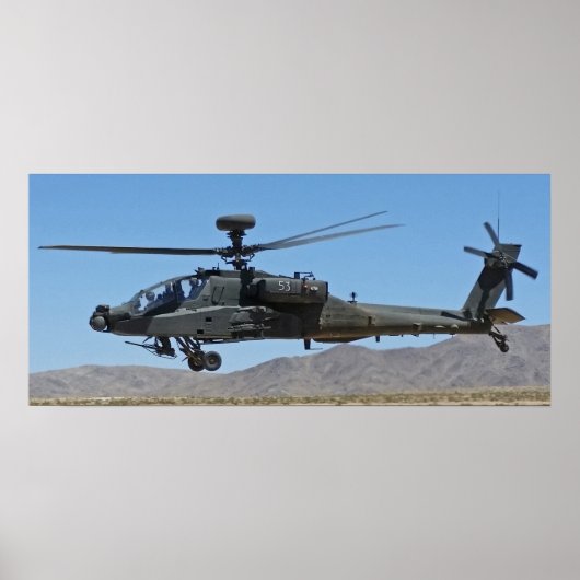 AH-64 Apache-Hubschrauber Poster (Vorne)