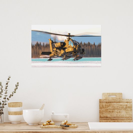 AH-64 Apache-Hubschrauber Poster (Küche)