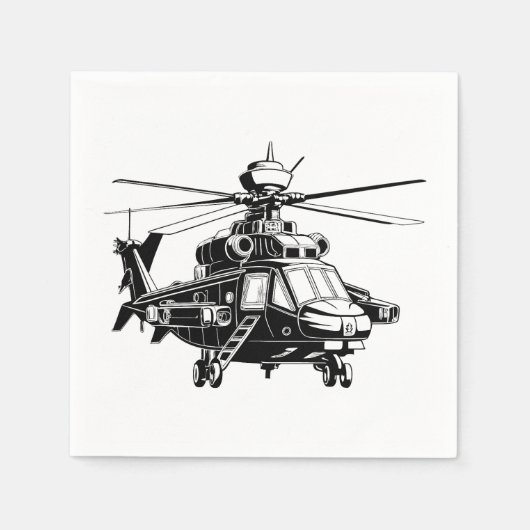 Ah 64 Apache Hubschrauber Serviette (Vorderseite)