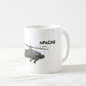 AH-64 Apache Hubschrauber-Tasse Kaffeetasse (VorderseiteRechts)