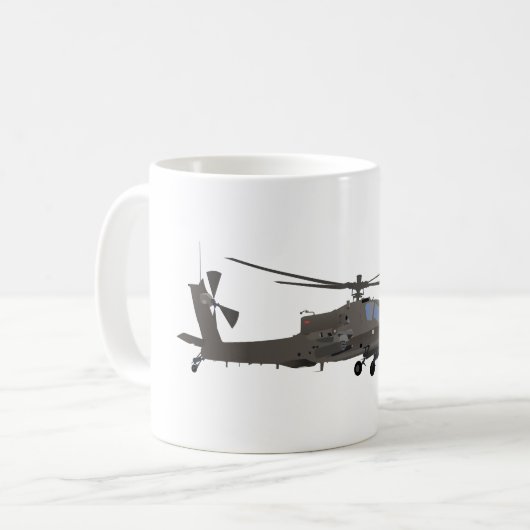 AH-64 Apache Hubschrauber-Tasse Kaffeetasse (Vorderseite Links)