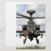 ah 64 apache longbow hubschrauber militär briefpapier (Vorne/Hinten)