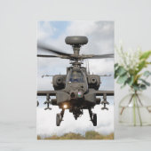 ah 64 apache longbow hubschrauber militär briefpapier (Stehend Vorderseite)
