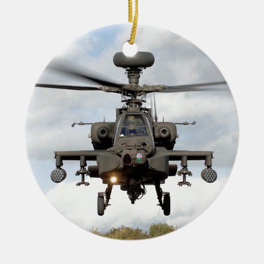 ah 64 apache longbow hubschrauber militär keramik ornament (Vorne)