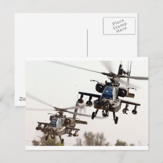 AH-64 Apache Postkarte (Vorne/Hinten)