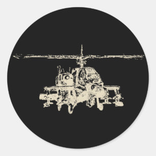 AH-64 Apache Runder Aufkleber