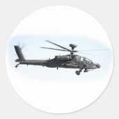 AH-64 Apache Runder Aufkleber (Vorderseite)