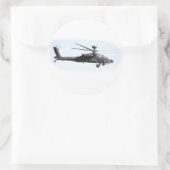 AH-64 Apache Runder Aufkleber (Tasche)
