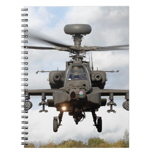 ah 64 Apachelongbow helocopter Militär Notizblock (Vorderseite)