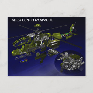 AH-64 Longbow Apache Postkarte