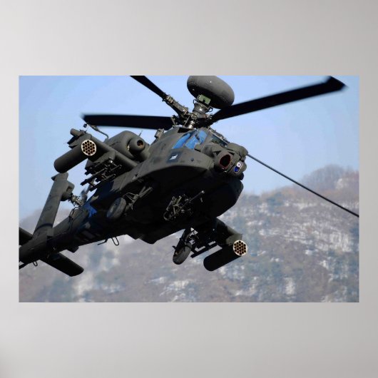 AH-64D Apache Hubschrauber Poster (Vorne)