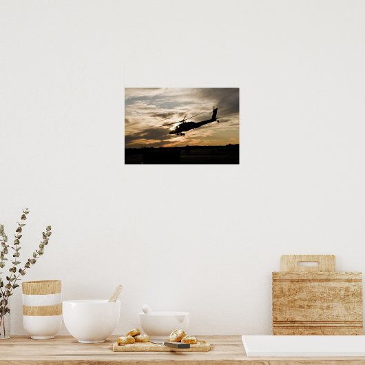 AH-64D Apache Hubschrauber Poster (Küche)