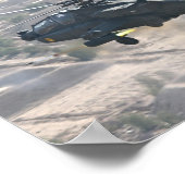AH-64D Apache Hubschrauber Poster (Ecke)