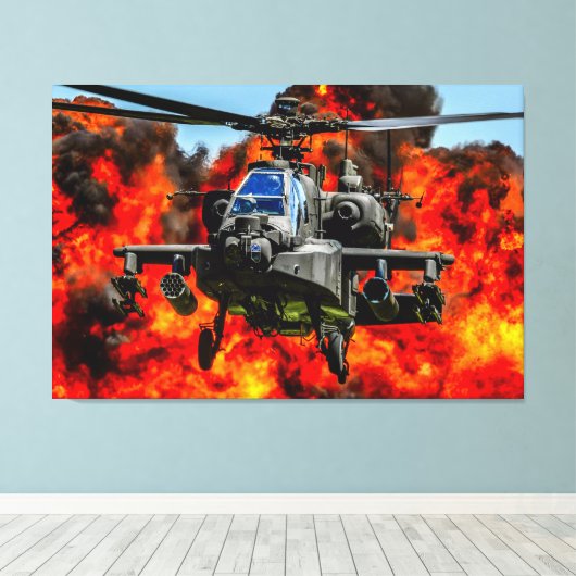 AH-64E APACHE GUARDIAN 32x48 Leinwanddruck (Insitu (Holzboden))