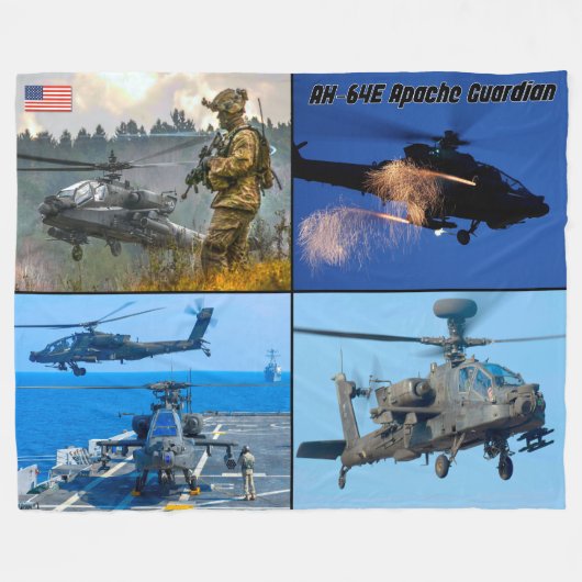 AH-64E APACHE GUARDIAN FLEECEDECKE (Vorderseite (Horizontal))