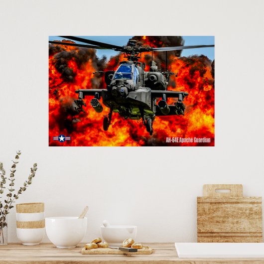 AH-64E APACHE GUARDIAN POSTER (Küche)