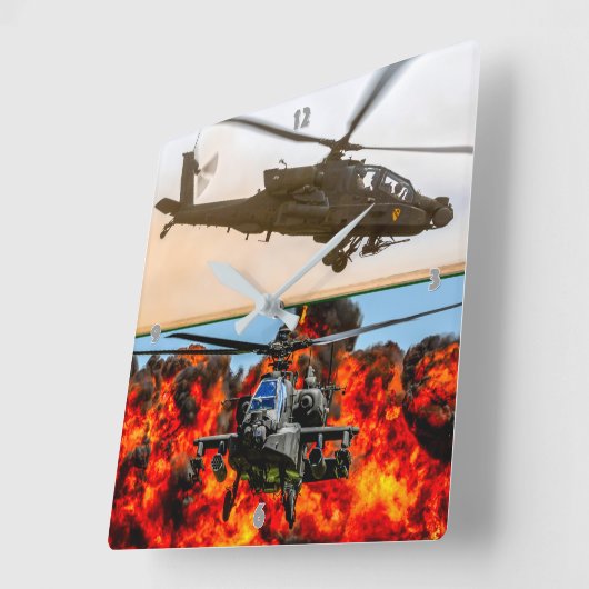 AH-64E APACHE GUARDIAN QUADRATISCHE WANDUHR (Winkel)