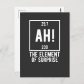Ah! Das Element der überraschenden Funny Chemistry Postkarte (Vorne/Hinten)