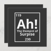 ah das Element der überraschenden lustigen periodi Einladung (Vorne/Hinten)