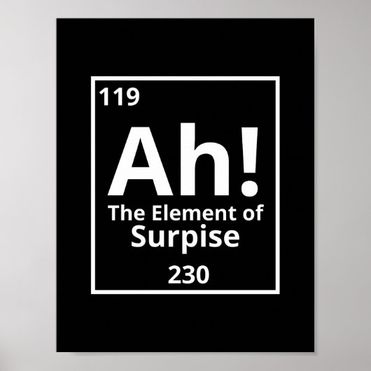 ah das Element der überraschenden lustigen periodi Poster (Vorne)