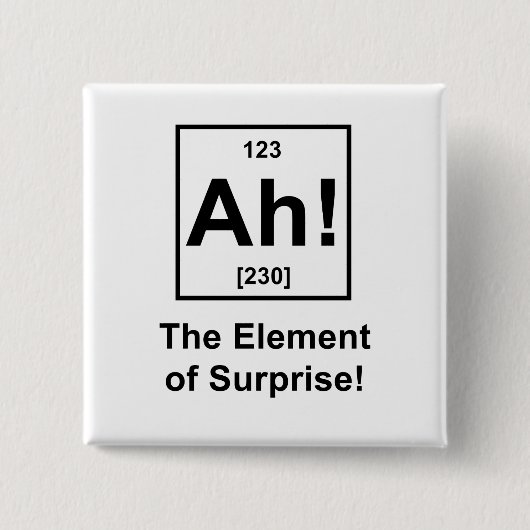 Ah! Das Element der Überraschung Button (Vorderseite)