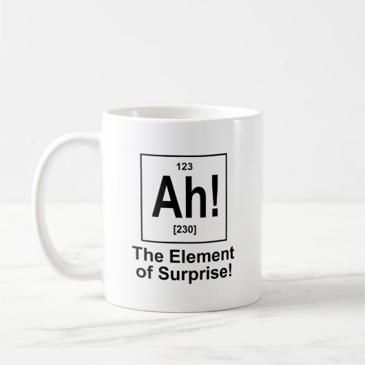 Ah! Das Element der Überraschung Kaffeetasse (Links)