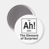 Ah! Das Element der Überraschung. Magnet (Vorderseite/Rückseite)
