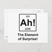 Ah! Das Element der Überraschung Postkarte (Vorne/Hinten)