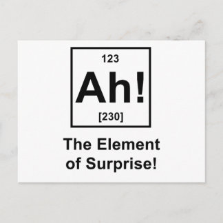 Ah! Das Element der Überraschung Postkarte