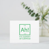 Ah das Element der Überraschung Postkarte (Stehend Vorderseite)