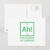 Ah das Element der Überraschung Postkarte (Vorne/Hinten)