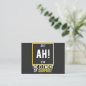 Ah das Element der Überraschung Visitenkarte (Stehend Vorderseite)