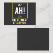 Ah das Element der Überraschung Visitenkarte (Vorne/Hinten)