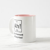 Ah! Das Element der Überraschung Zweifarbige Tasse (Vorderseite Links)
