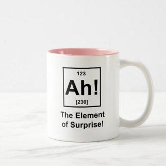 Ah! Das Element der Überraschung Zweifarbige Tasse