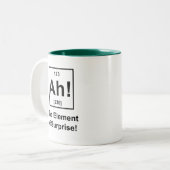 Ah! Das Element der Überraschung Zweifarbige Tasse (Vorderseite Links)