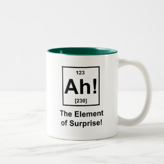 Ah! Das Element der Überraschung Zweifarbige Tasse